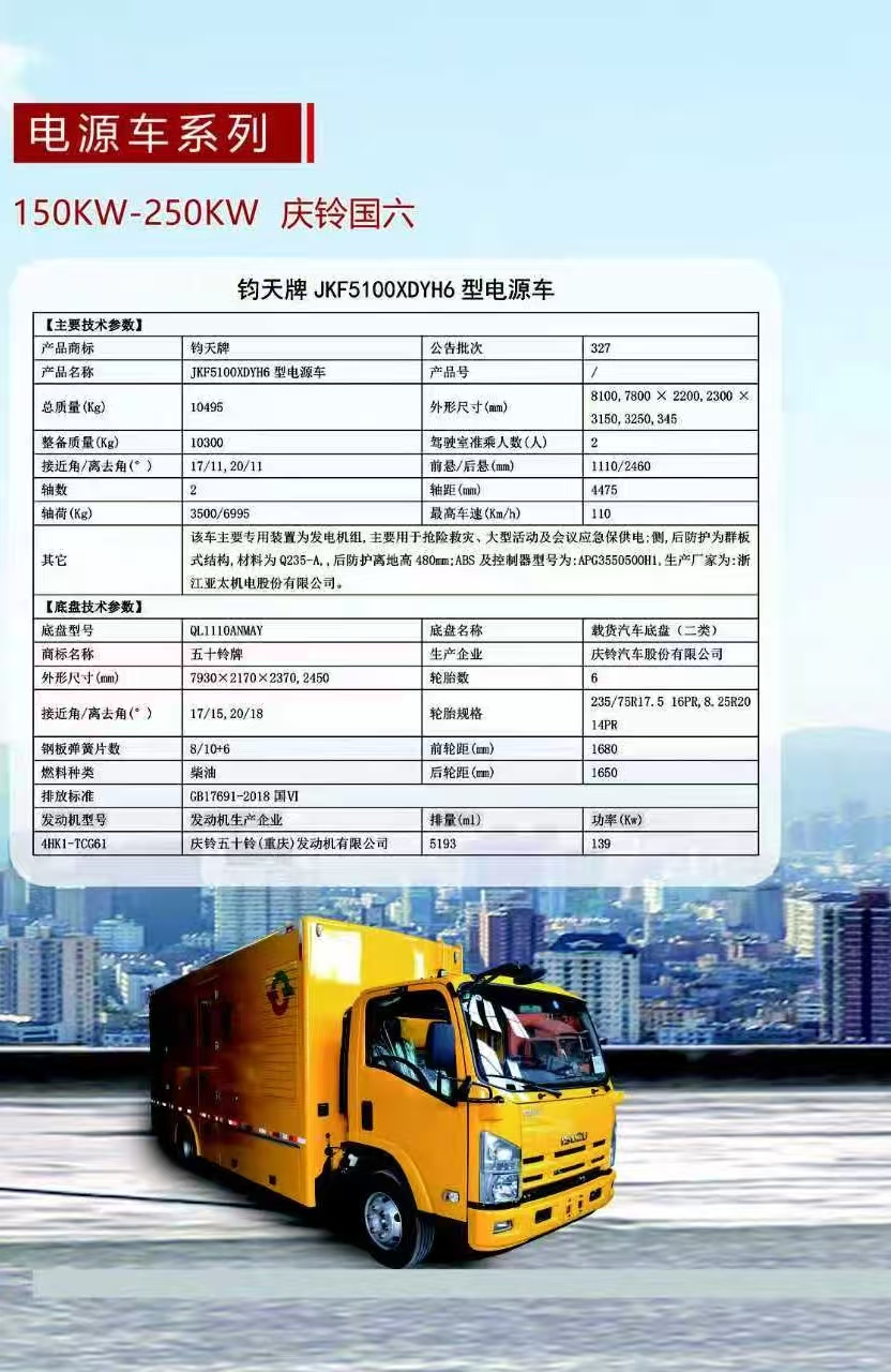 150KW-250KW庆铃国六