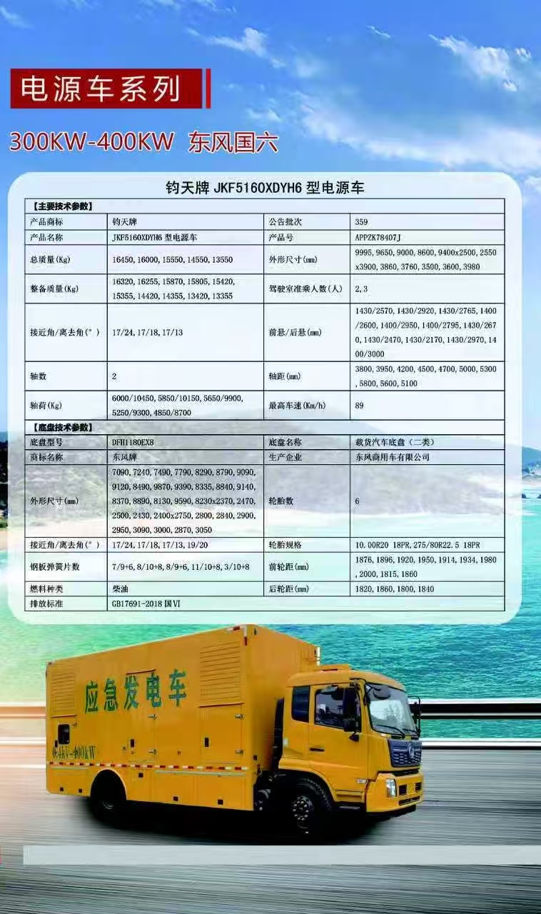 300KW-400KW东风国六