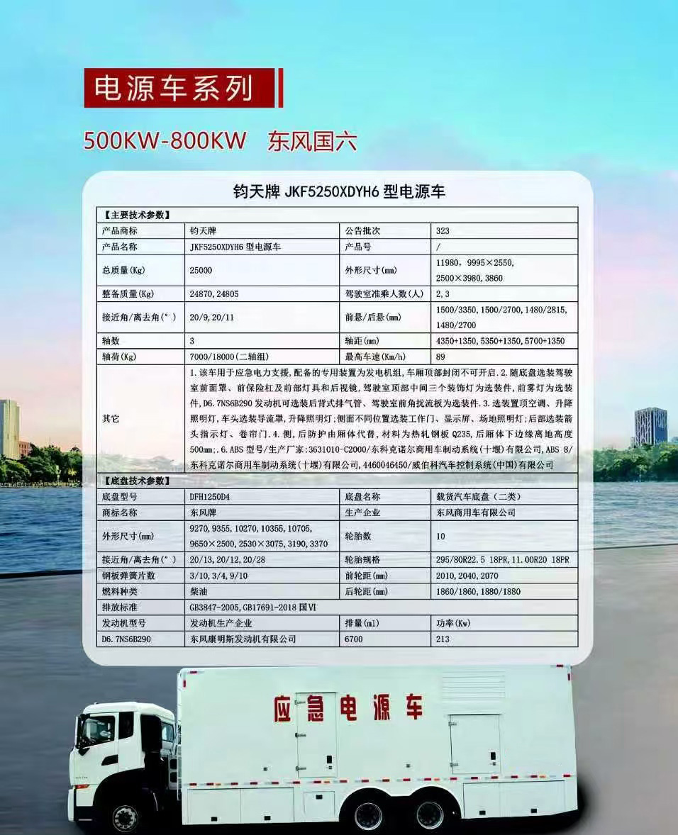 500KW-800KW东风国六